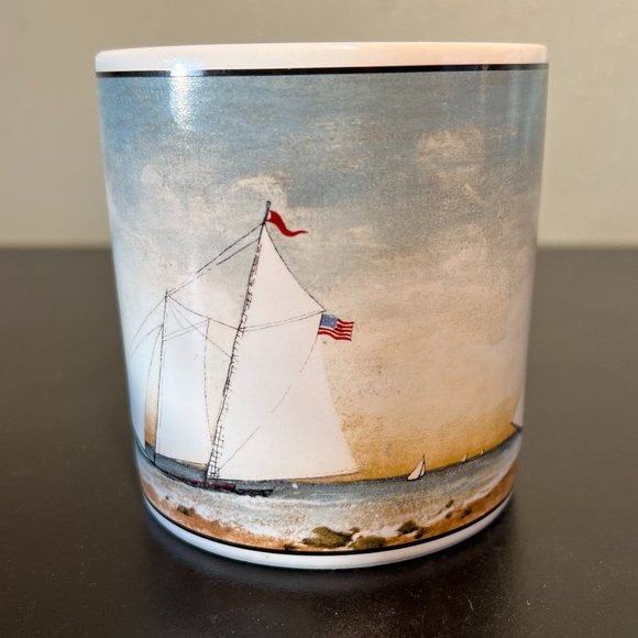 Sakura BY THE SEA Mug ~ David Carter Brown Collection ~ Sailboats ~ Lighthouse - Picture 3 of 8